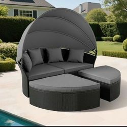 Patio Outdoor Furniture Sun Tanning Bed Tanning Bed Poolside Lounger Chase Lounge Chair Patio Bed Outdoor Bed 🆕🚎🛺🆕