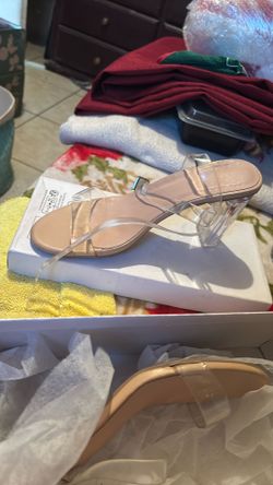 size 7.50 clear heels