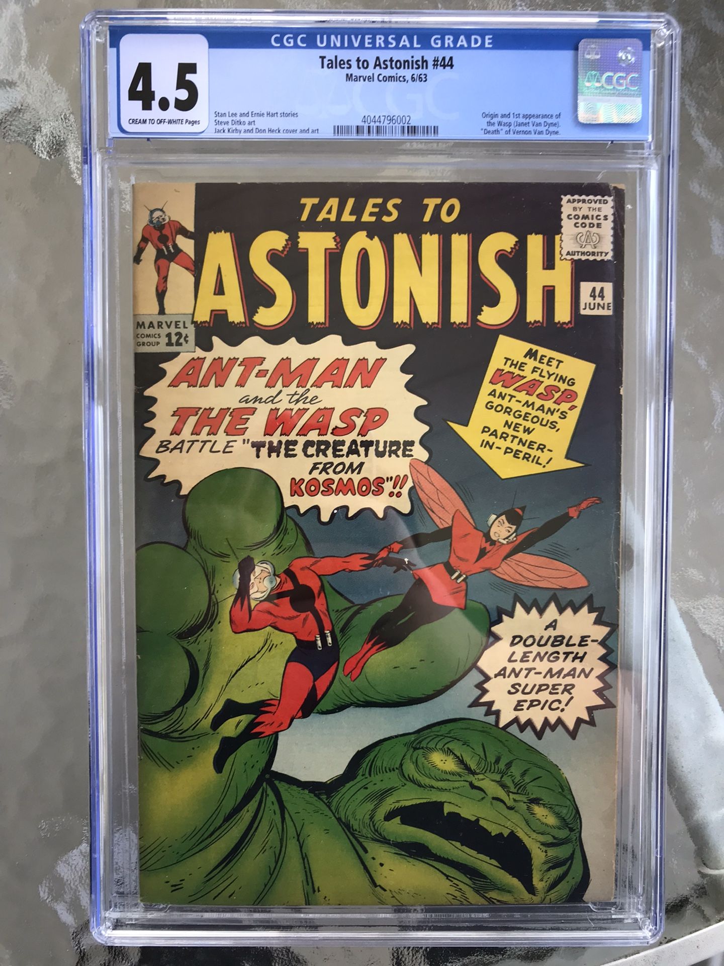 Tales to Astonish #44 (1963) CGC 4.5 — 1st & Origin of The Wasp (Janet Van Dyne)