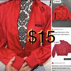 $15 like New Red Jacket Vintage Original Members Only size s/M only $15