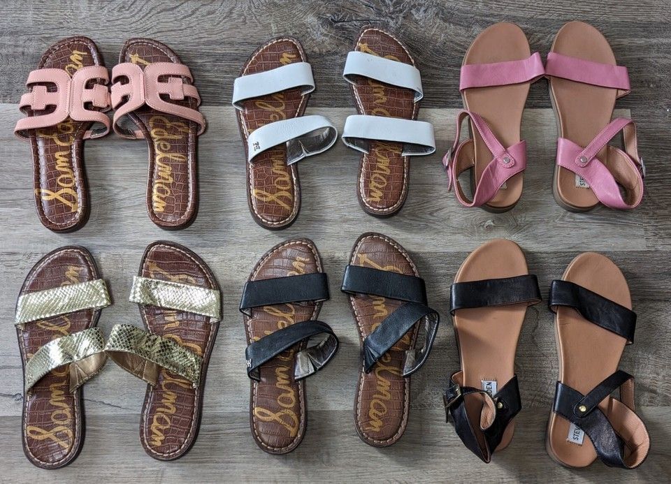 Lot Of 6 Women's Sandals - Steve Madden & Sam Edelman - Size 7