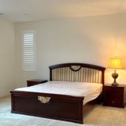 solid wood bed frame king size
