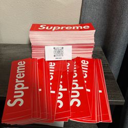 Supreme Red Box Logo Classic Stickers Bundle Of 10 Only