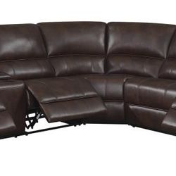 New Sectional Sofa With 3manuel Recliners And Faux Leather