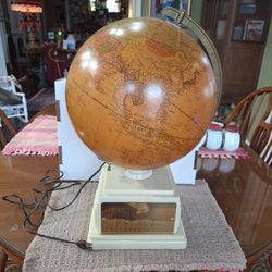 1940 Cram's Iluminated Glass Globe !!  RARE
