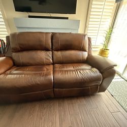 Leather Set Of 2 Recliners Couches