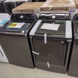 SAMSUNG BLACK COLOR SET GAS DRYER OPEN BOX ITEM QJA