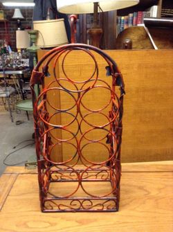 Red and Black Wine Rack
