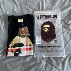 Burberry bape shirt Small