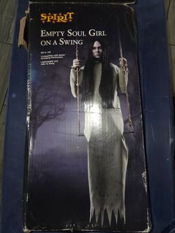 Spirit Halloween Empty Soul Girl on a Swing – 5 Ft Prop