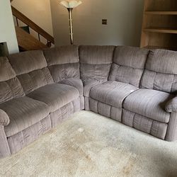 Sectional Couch Dual Recliner 8 ft