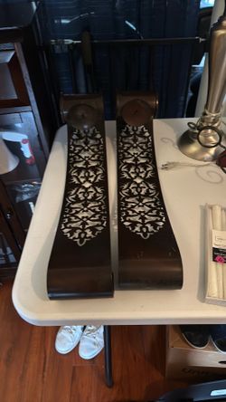 TWO WALL CANDLE HOLDER DECORATIONS