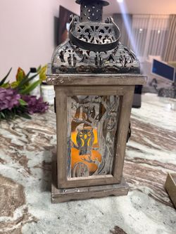 Halloween Owl Lantern – LED Flicker Light, Timer, Battery Operated