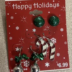 New Christmas Design Earrings 3 Sets
