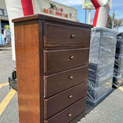 Dresser Pinewood 5-drawers 
