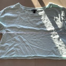 Crop Top Light Green Shirt