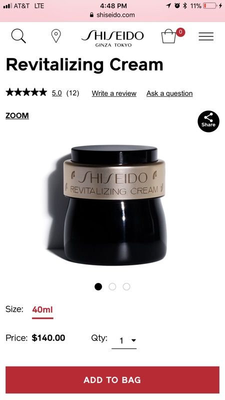 Shiseido Revitalizing Cream by Macy’s New