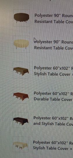 Fabric tablecloths