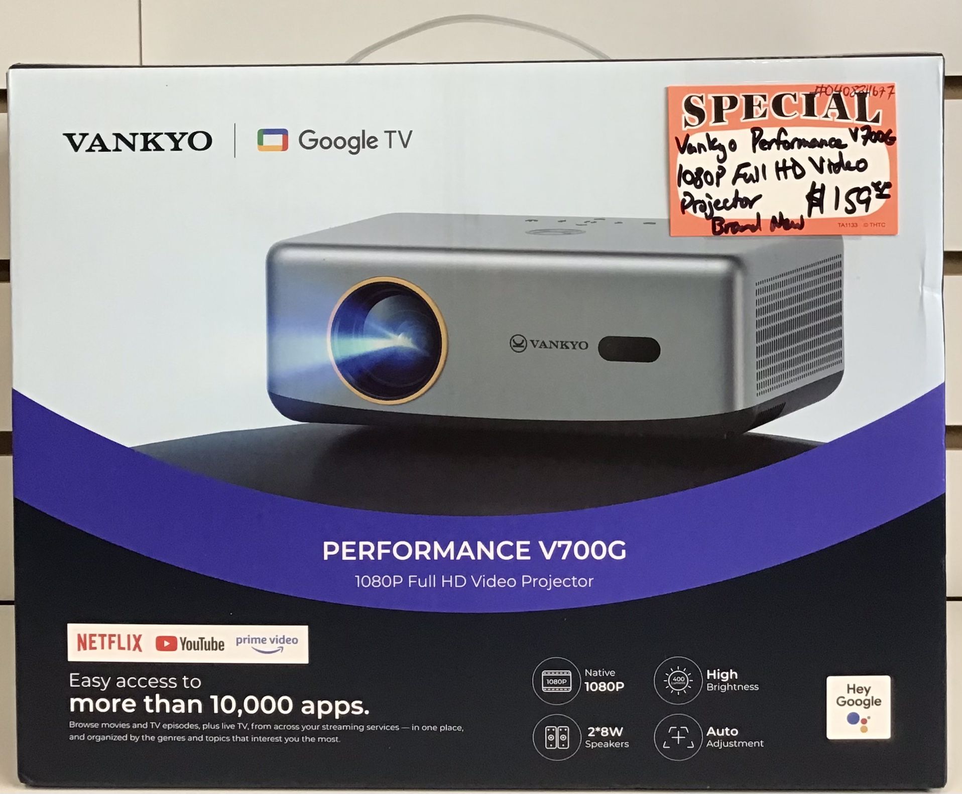 Vankyo Performance V700G 1080P Full HD Video Projector Brand New
