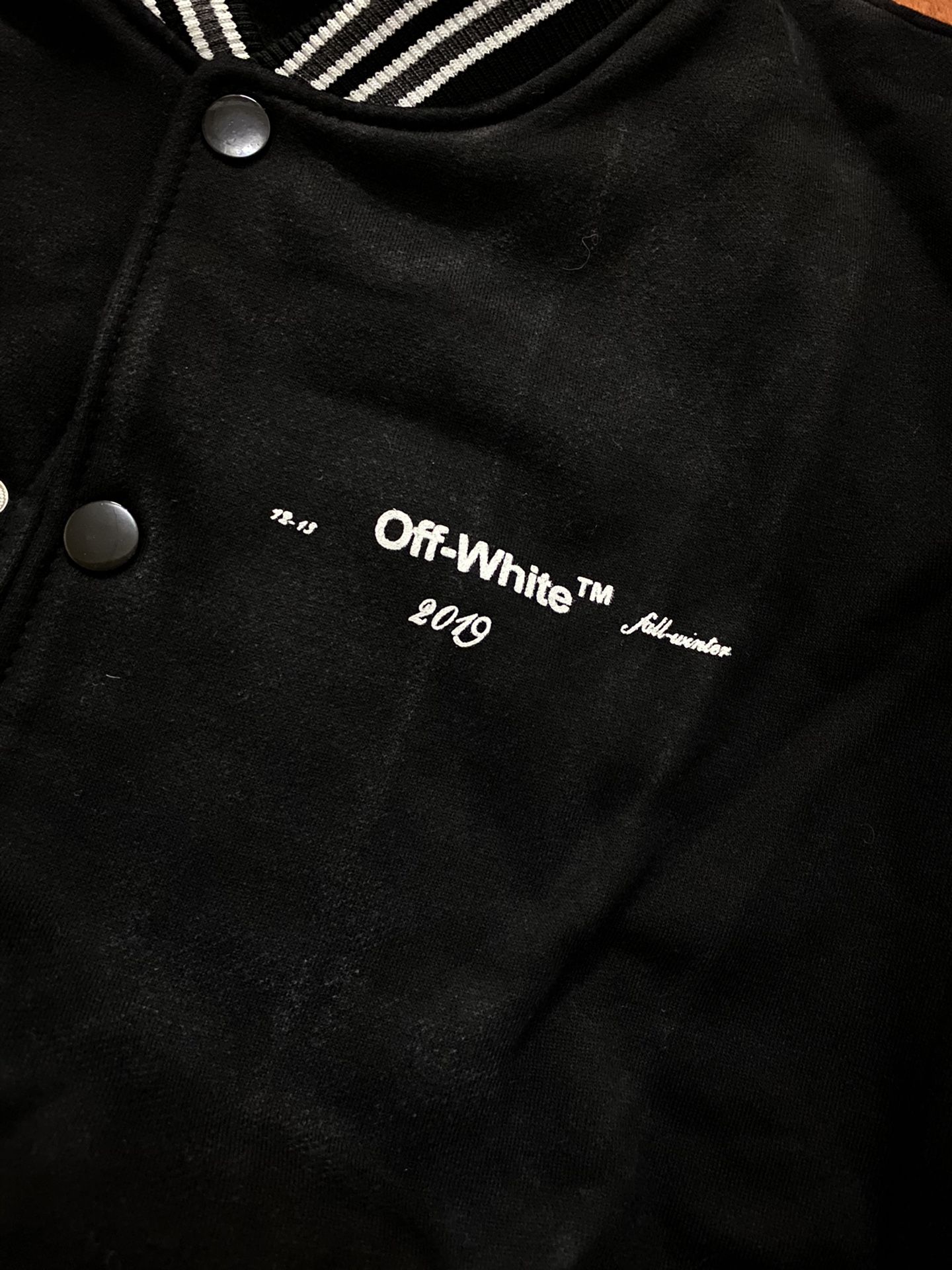 Off White Varsity Bomber Jacket FW19