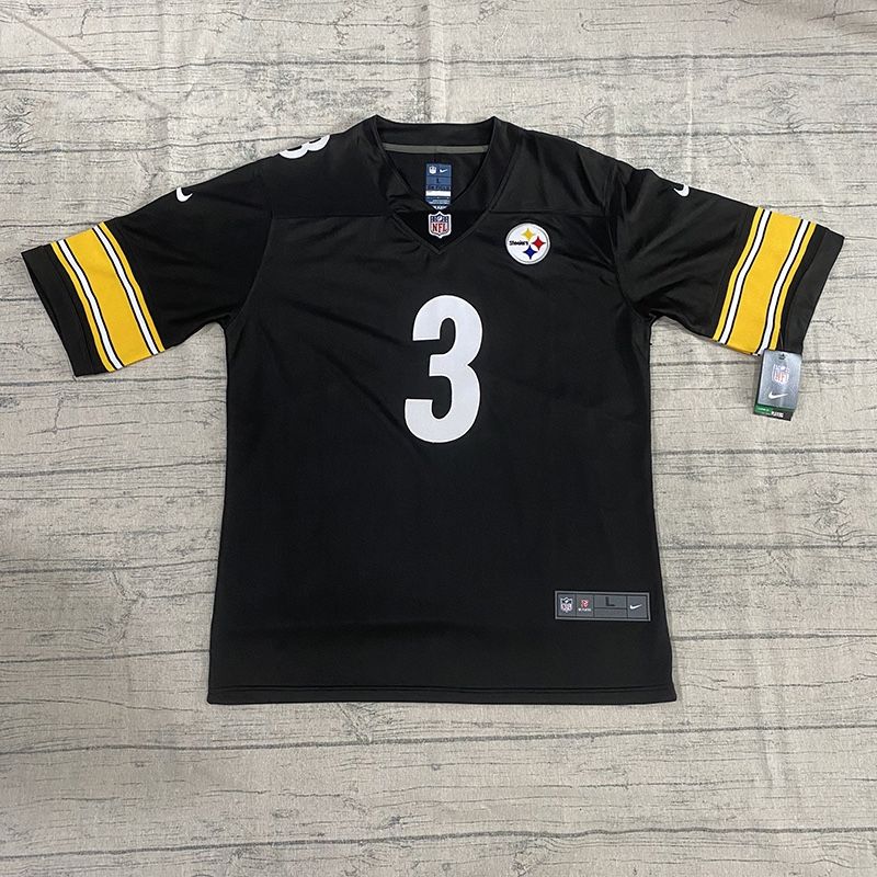 Pittsburgh Steelers Russell Wilson 3 Nike Black Jersey