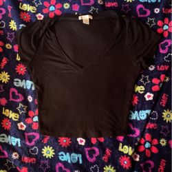 Y2K crop top cute black 