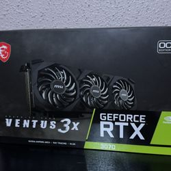 RTX 3070 MSI VENTUS 3x 8gb OC with oem msi sag bracket