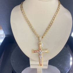 14k Gold Curb Link Necklace 14k Gold Charm 