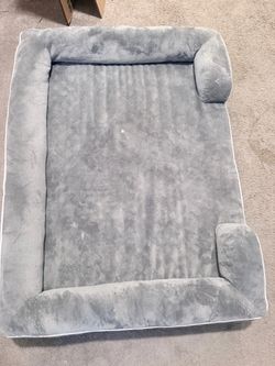 Large Gray Pet Dog Bed with Bolster Sides