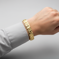 10K Yellow Gold 8" Nugget Bracelet