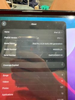Ipad pro 12.9 4th gen lte wifi