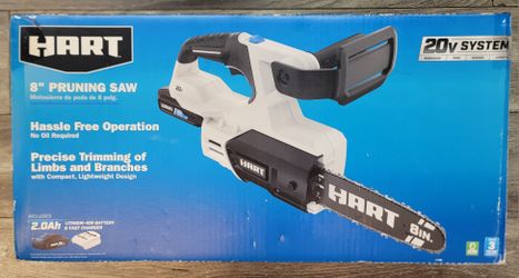 Hart HGCS01 20-Volt Lithium-Ion 8-Inch Bar Battery-Operated Pruner Chainsaw