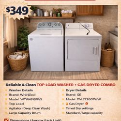 Washer And Gas Dryer Set