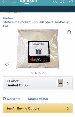 Dry Malt Extract- 3lb bag- Briess Golden Light