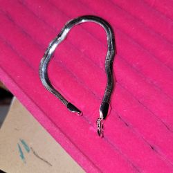 8 Inch 925 Sterling Silver Snake Bracelet 4mm