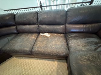 4 piece leather sectional