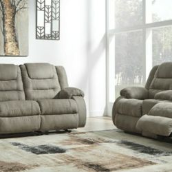 [SPECIAL] McCade Cobblestone Reclining Living Room Set

