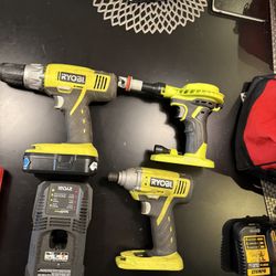 Royobi Tools - Drill, Impact And Air Inflator 