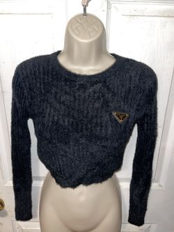 PRADA cashmere cropped sweater size Large