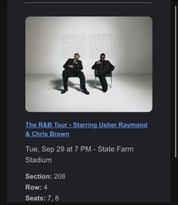 Chris brown and usher  tickets sep 29