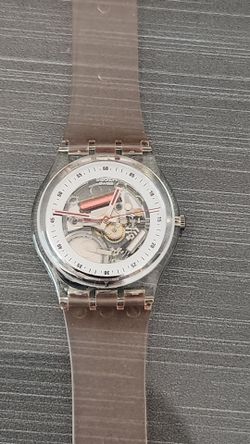 Swatch New In Box, Swiss Quartz Wristwatch Swatch Gent Jelly Fish Skeleton