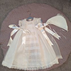 Elegant girl's baptism dress