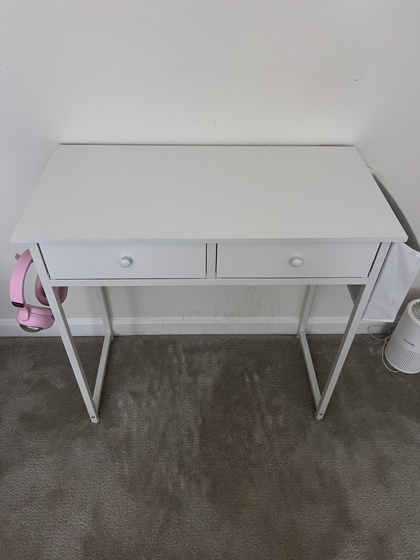 Small White Desk + Chair