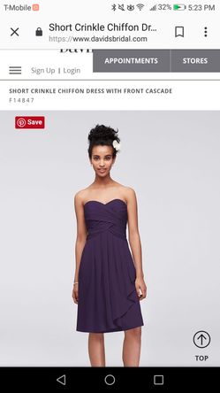 Short crinkle chiffon dress