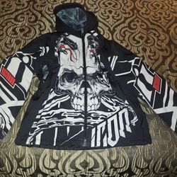 Icon Motorcycle Jacket Hooded And Waterproof