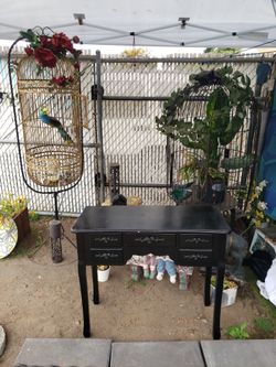 Vintage rot iron bird cages