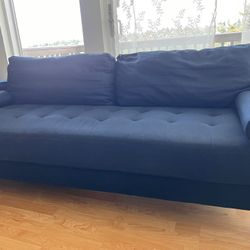 Modern Design 3 Seater Sofa - Midnight Blue