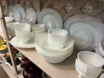 1930’s MacBeth Evans White Petalware Monax Dishes - Prices Vary