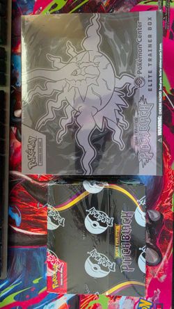 Pitch black Pokémon Center ETB & Booster box