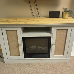 Electric Fireplace Console Table 